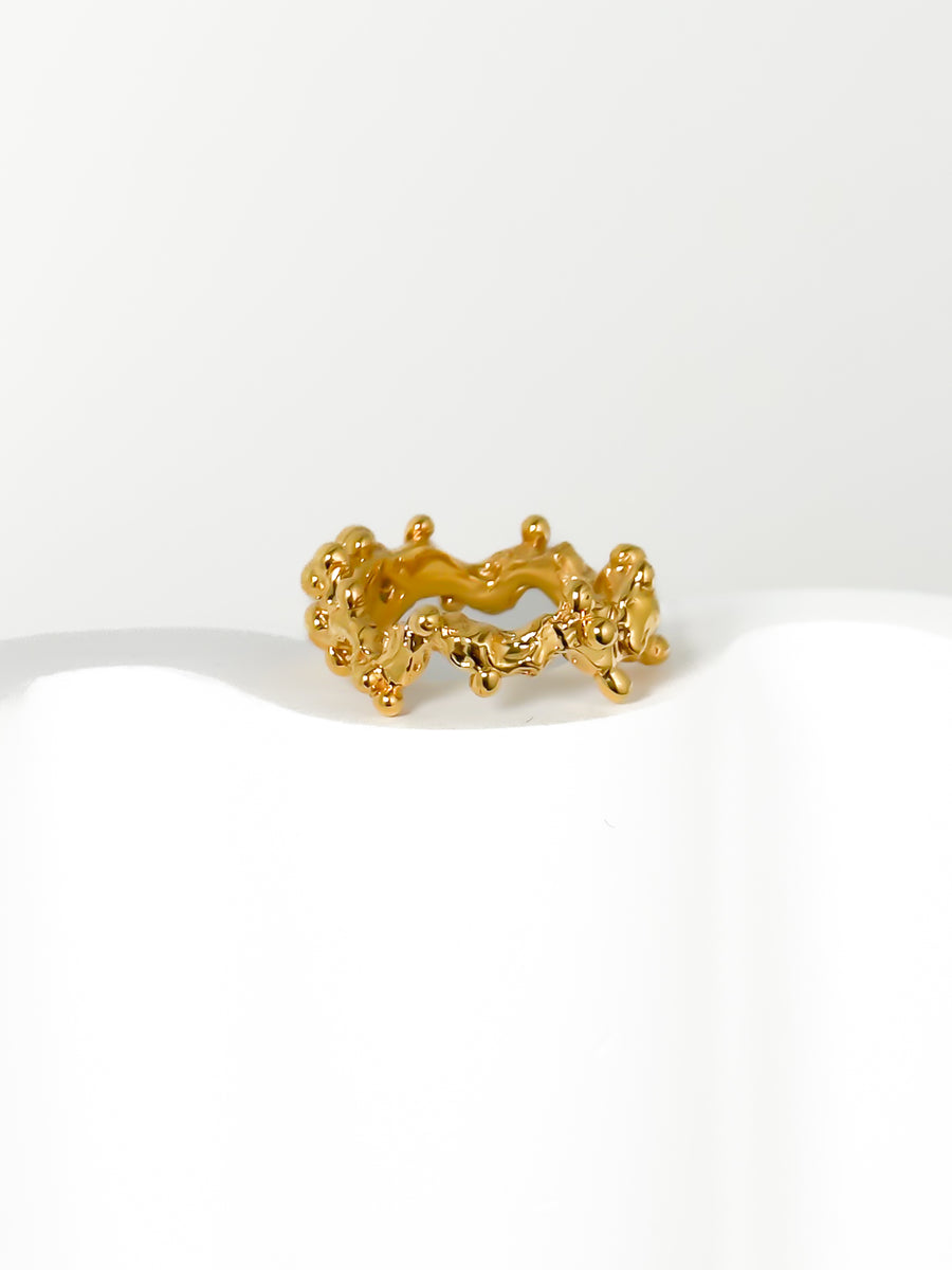 sea coral gem ring (US 6 1/2)